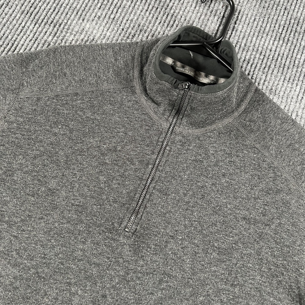 Kuhl Sweater Mens XL Heather Gray 1/4 Zip Mock Neck Knit Pullover Fleece